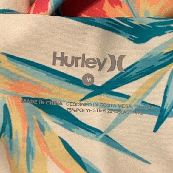 NWT Hurley V-SHAPED WAIST LEGGING HAWAIIAN GARDEN Sz. Medium - Picture 7 of 7